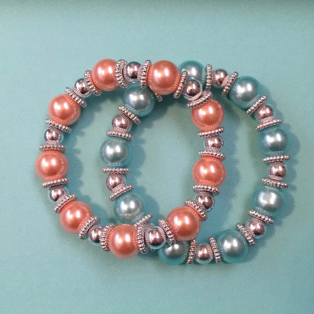 2 Bracelets Costume Jewelry Stretchy